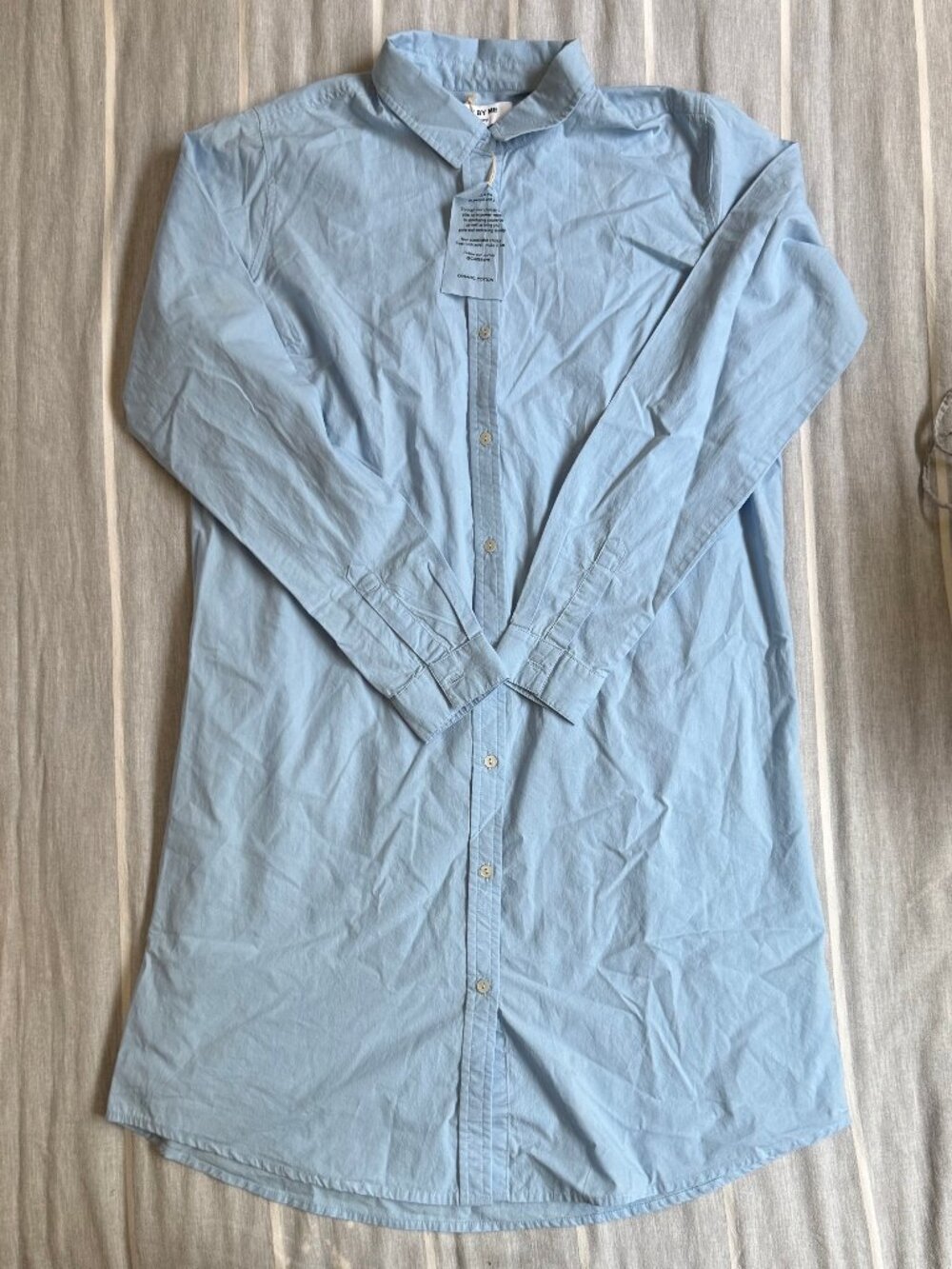 Care By Me, Laura Long Shirt, Summer Blue, 100% GOTS Organic Cotton Poplin